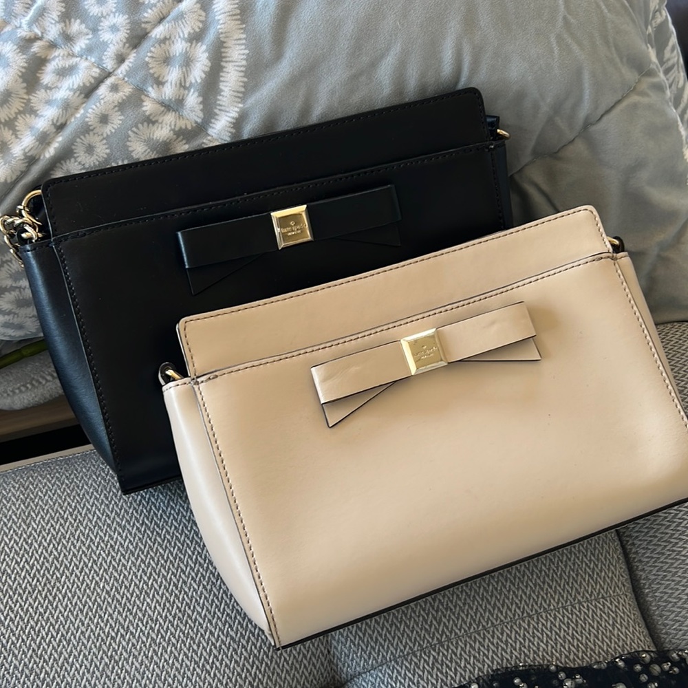 KATE SPADE TAN AND BLACK PURSE
